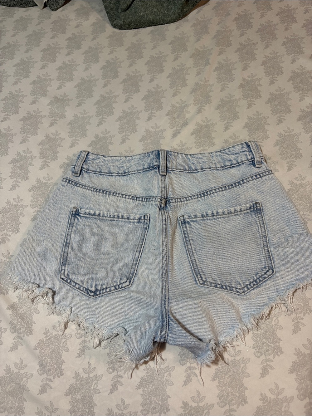 Garage Light Wash Distressed Denim Shorts - Picture 2 of 3